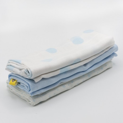 Fraldas de musselina - 3Un.