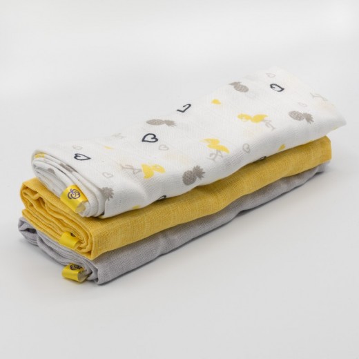 Fraldas de musselina - 3Un.