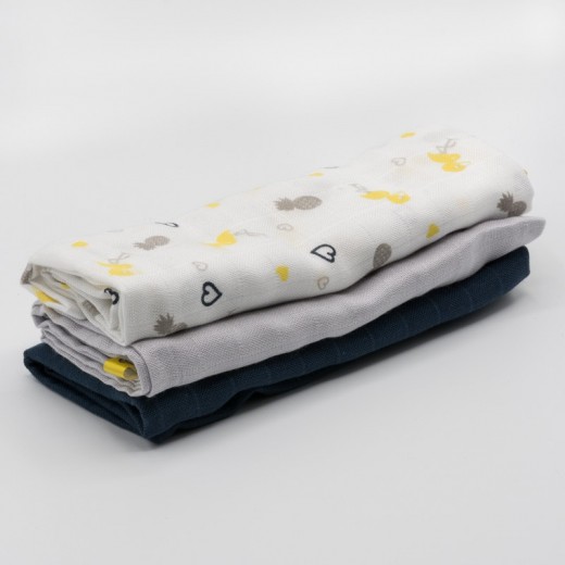 Set of 3 Muslin Cloths