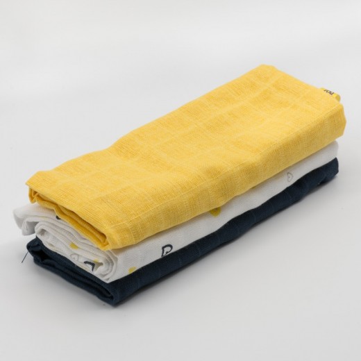 Set of 3 Muslin Cloths