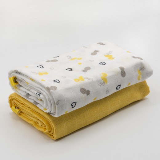 Set of 2 Muslin Swaddles