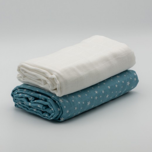 Set of 2 Muslin Swaddles