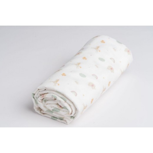 Manta de tecido gauze Arco Íris 1 uni.