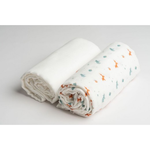Muslin Swaddles - 2 uni. Nature's Wonders