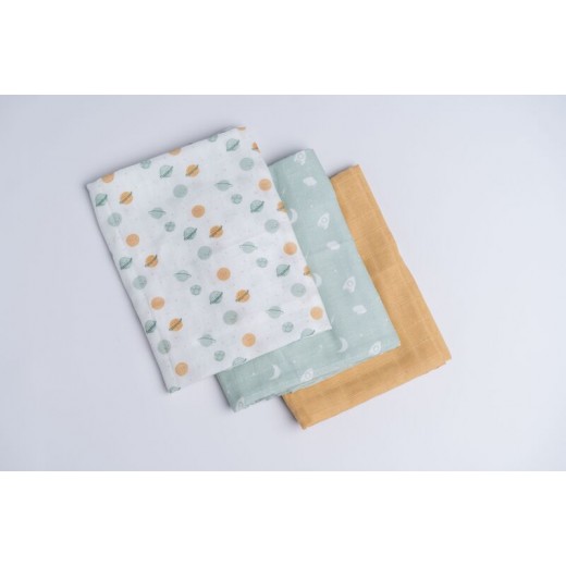 Fraldas de musselina - 3Un. Above the stars